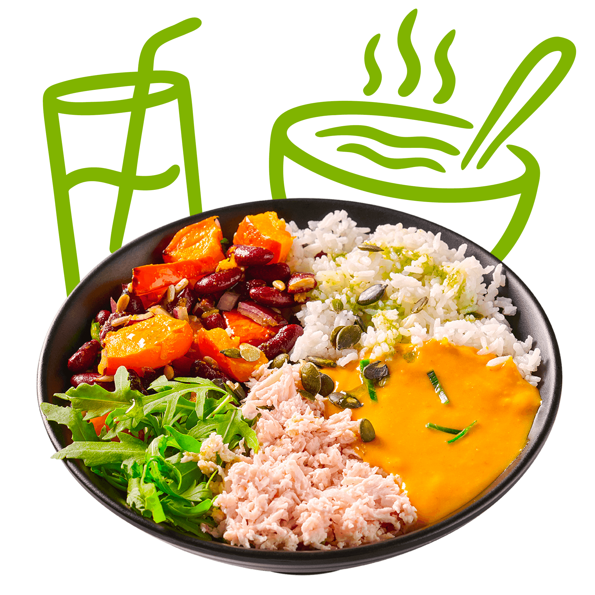 MENU Pumpkin protein bowl morčacie