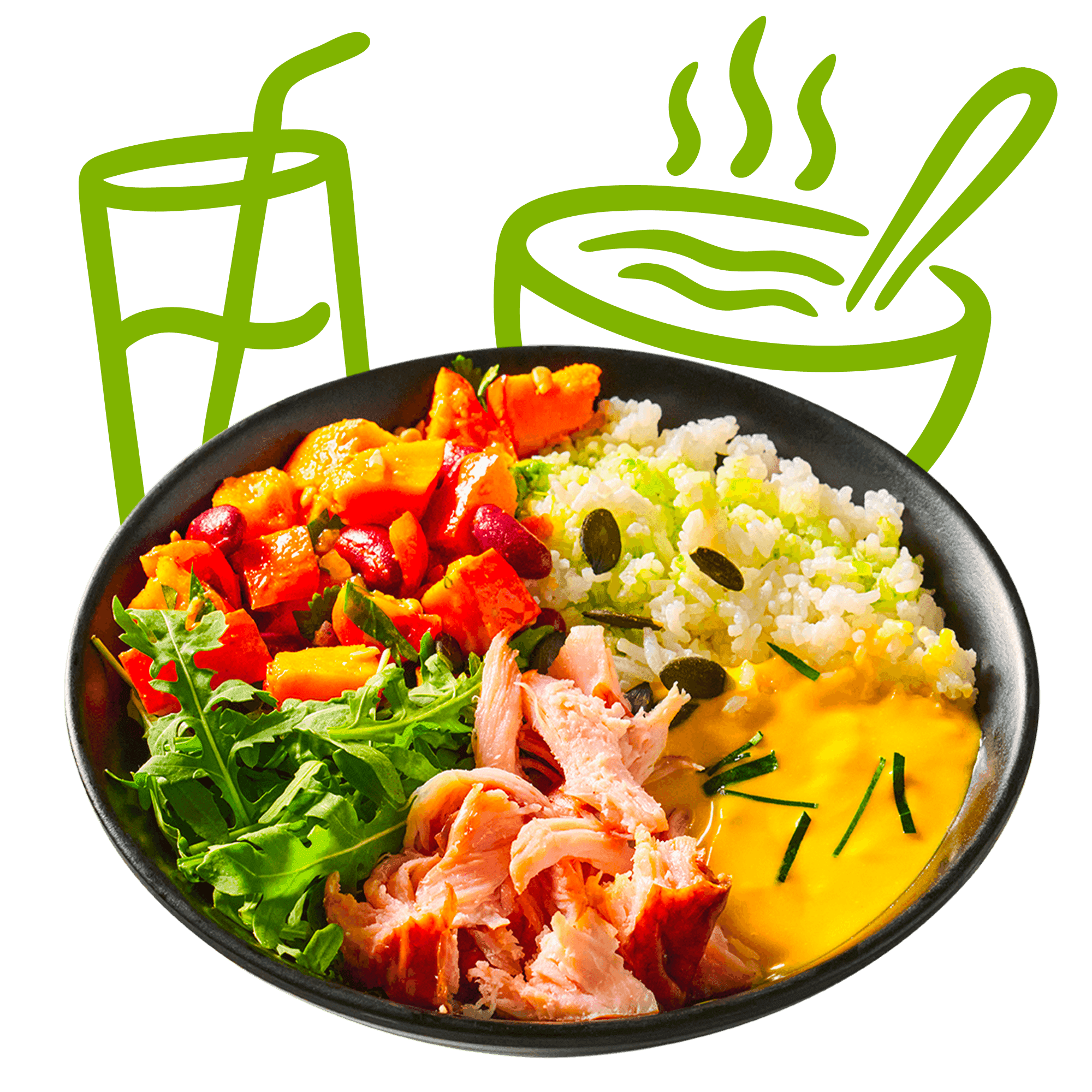 MENU Pumpkin protein bowl udené kura