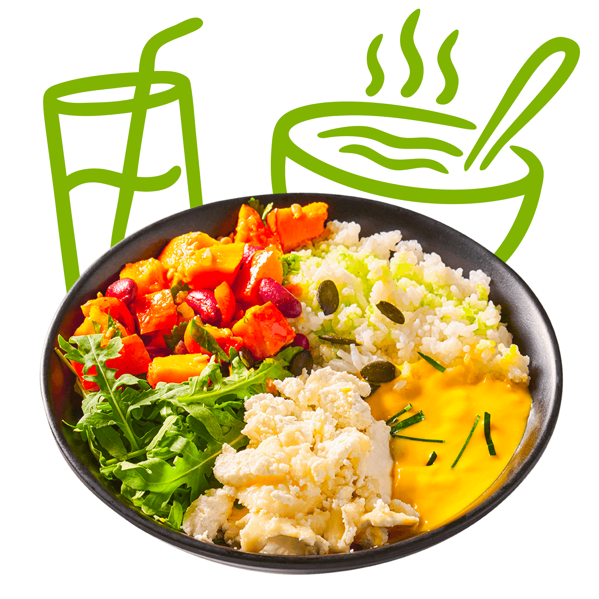 MENU Pumpkin protein bowl kozí syr