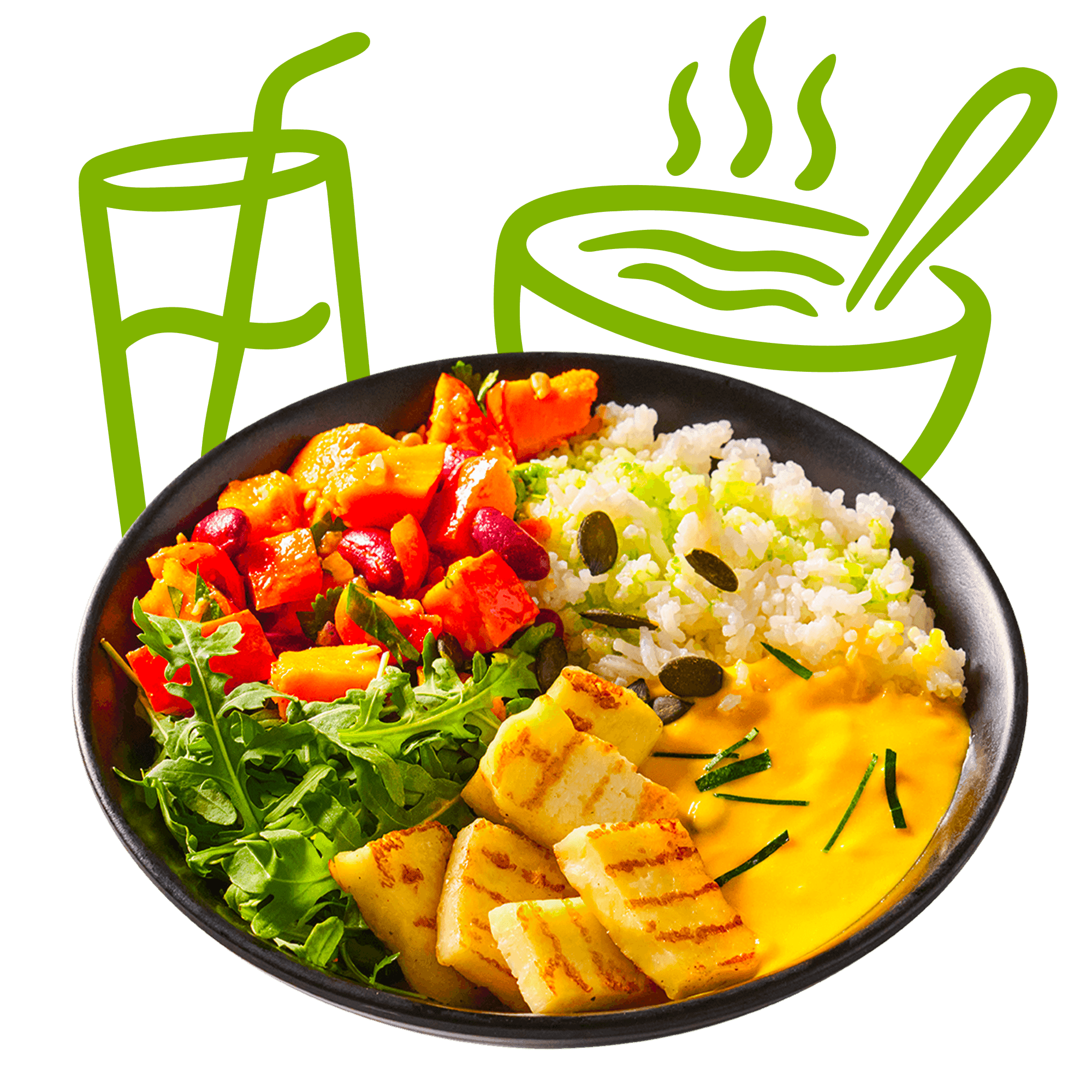 MENU Pumpkin protein bowl grilovaný syr