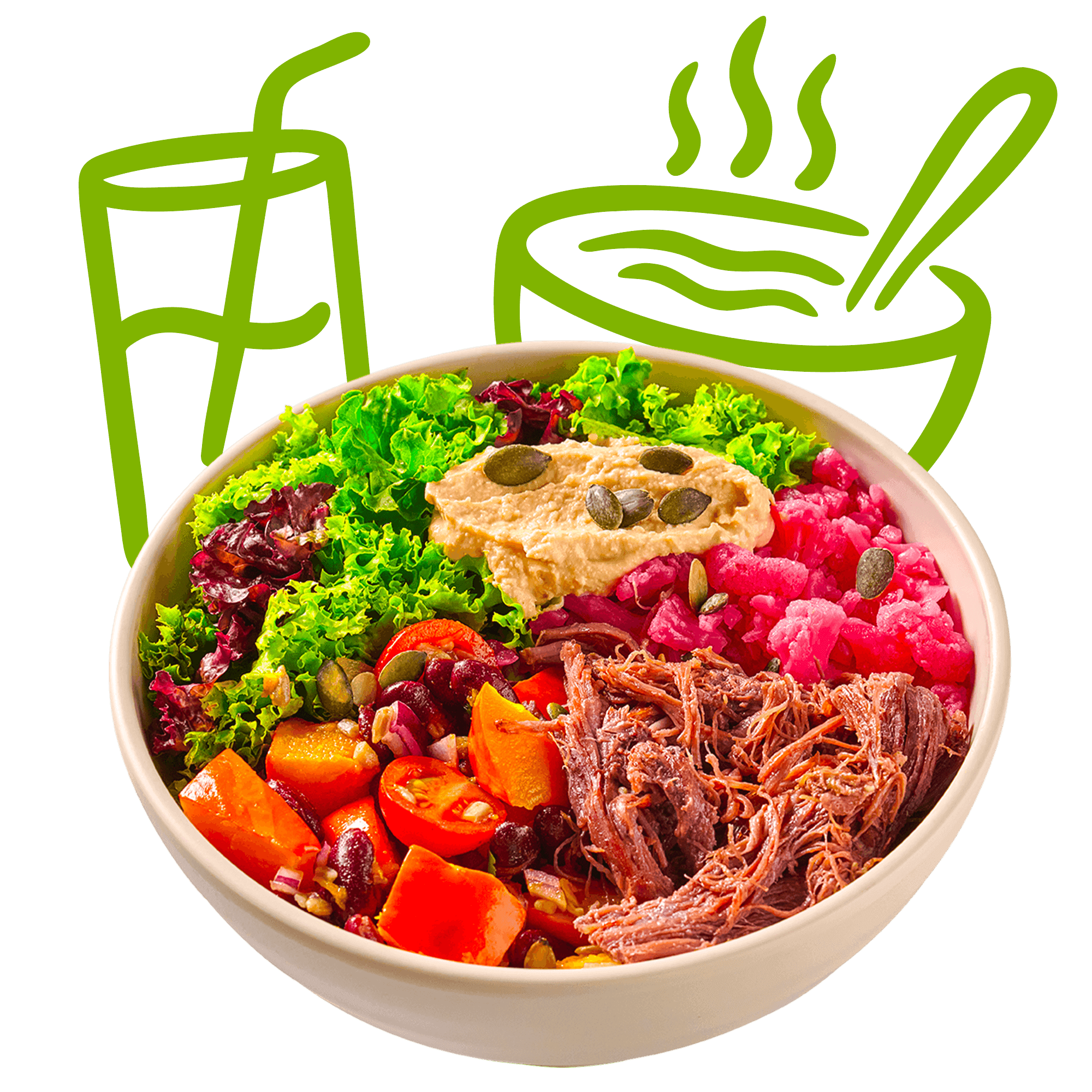 MENU Buddha salad hovädzie