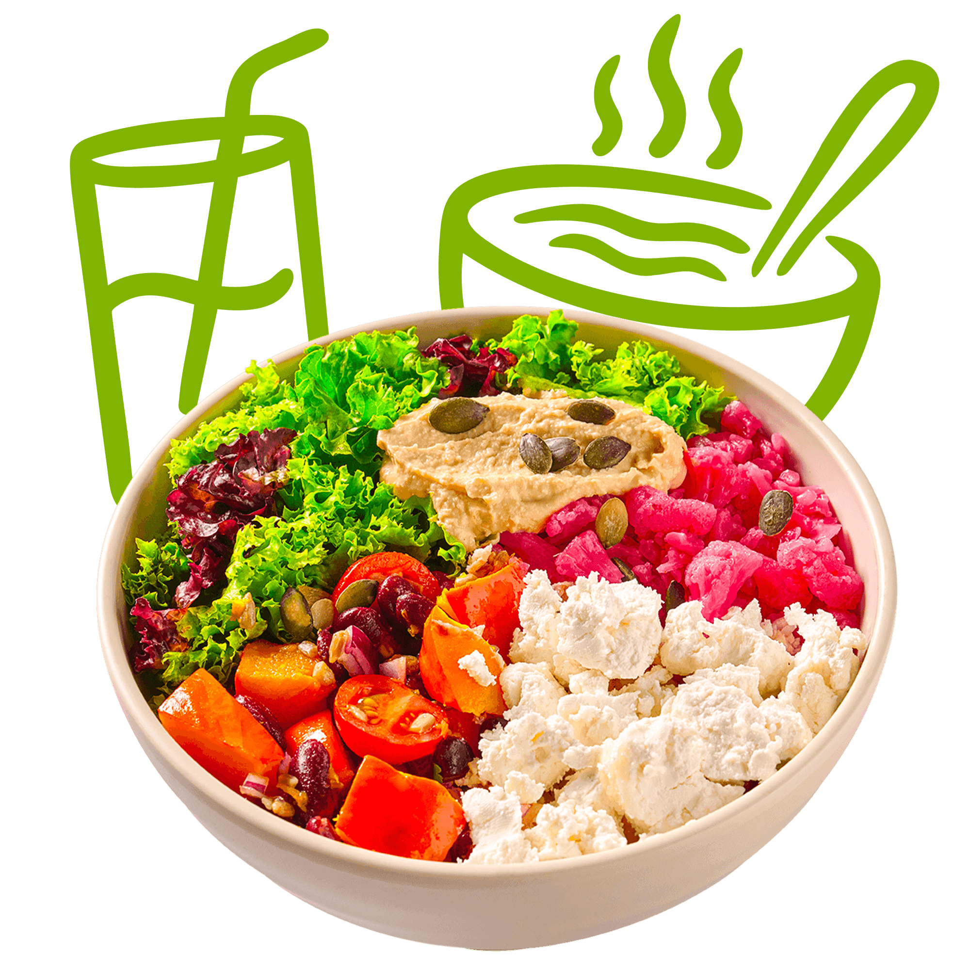 MENU Buddha salad kozí syr