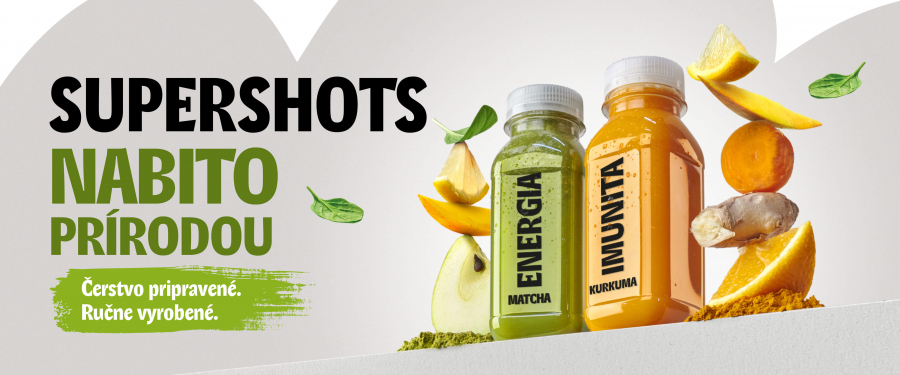funkčné drinky supershots energie a imunita